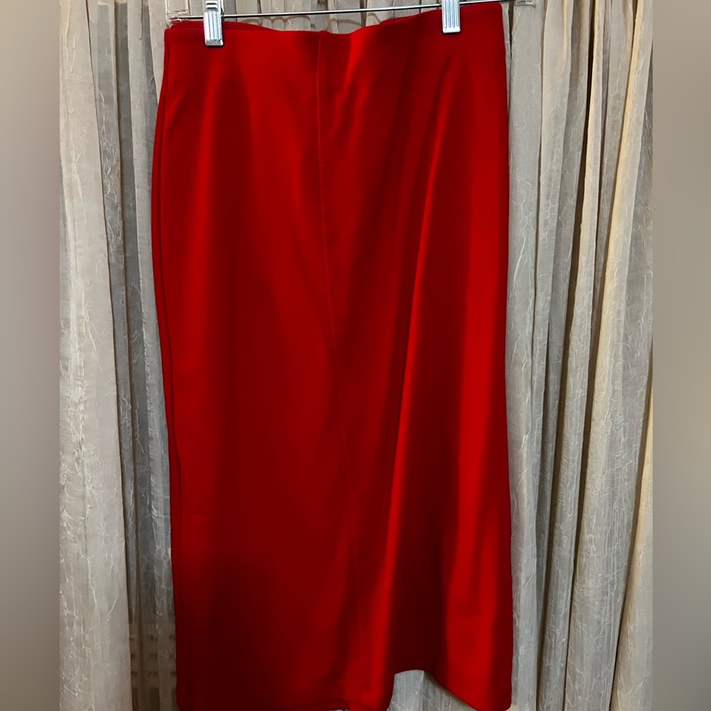 Red pencil skirt